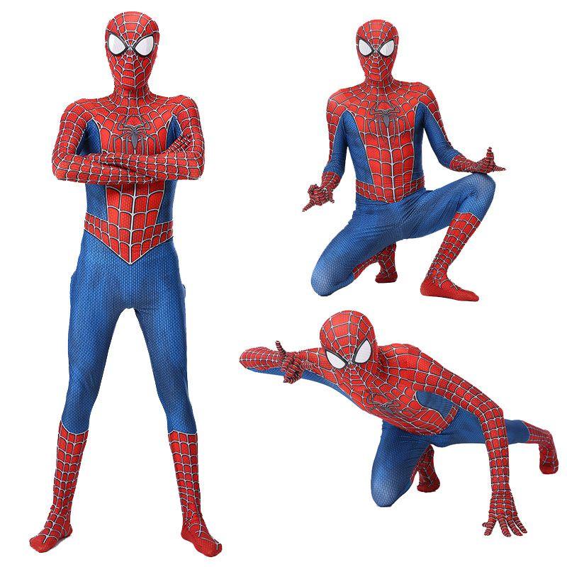Exquisite Raimi Spiderman Cosplay Costume With Breathable Zentai Jumpsuit