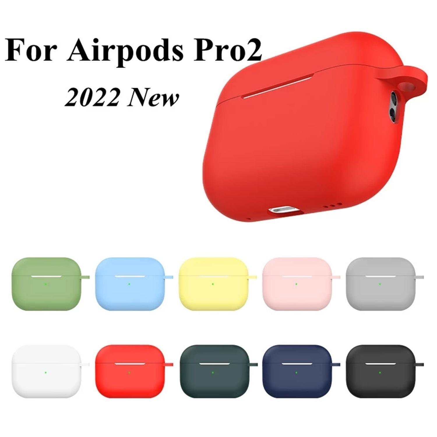 

Новый силиконовый чехол для Apple-pods-Pro2, кожаные чехлы для наушников с Bluetooth, защитные аксессуары Pods-Pro2 One Size белый