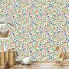 Wallpaper Small Flowers Green and White for Living Room and Bedroom 50x1000