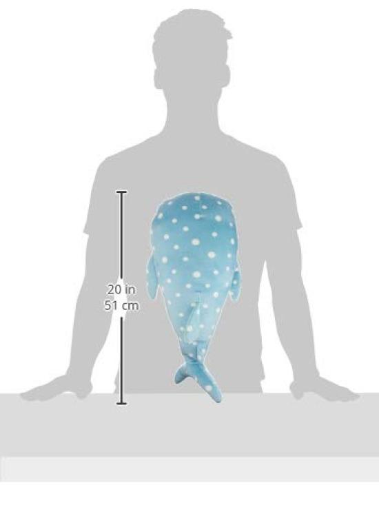 LIV HEART Pernă de corp Premium Animale Nemunemu Kamukamuzu Jinbei Rechinul Balenă M Lungime Pufoasă și Moale (Total 52cm) 68841-62