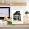 AEE4-House Incense Cone Holder Resin Village Incense Cone Holder Indoor Incense Burner For Table Decorations Home Decoration