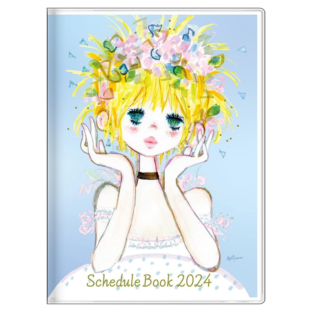 

Sunstar Stationery Ado Mizumori 2024 Weekly S2957345 Planner, B6, Blue, синій