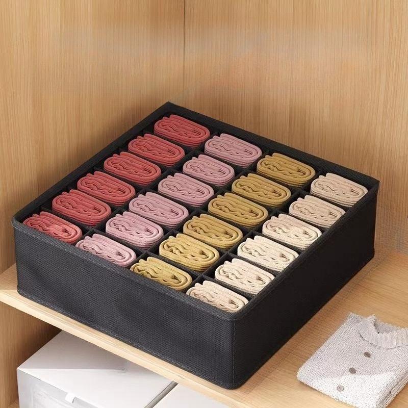 Fabric Socks & Underwear Organizers,Foldable Closet Storage Box for Socks, Underwear, Ties - Bedroom & Home, Closet Organization