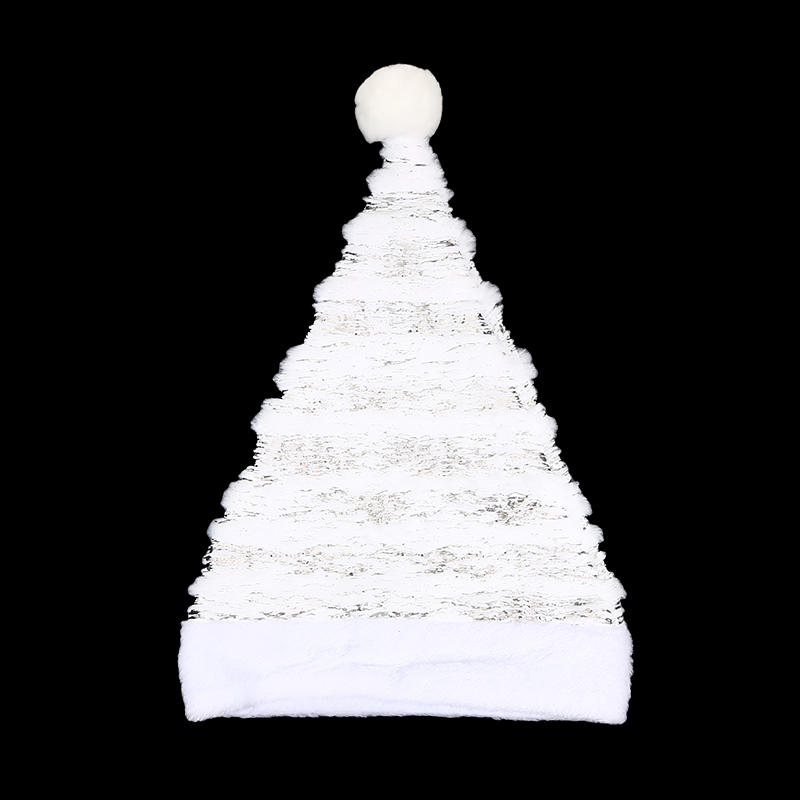Cute Bronzing Snowflake Imitation Rabbit Fur Christmas Hat Star Plush Hat Adult Children Party Decorations