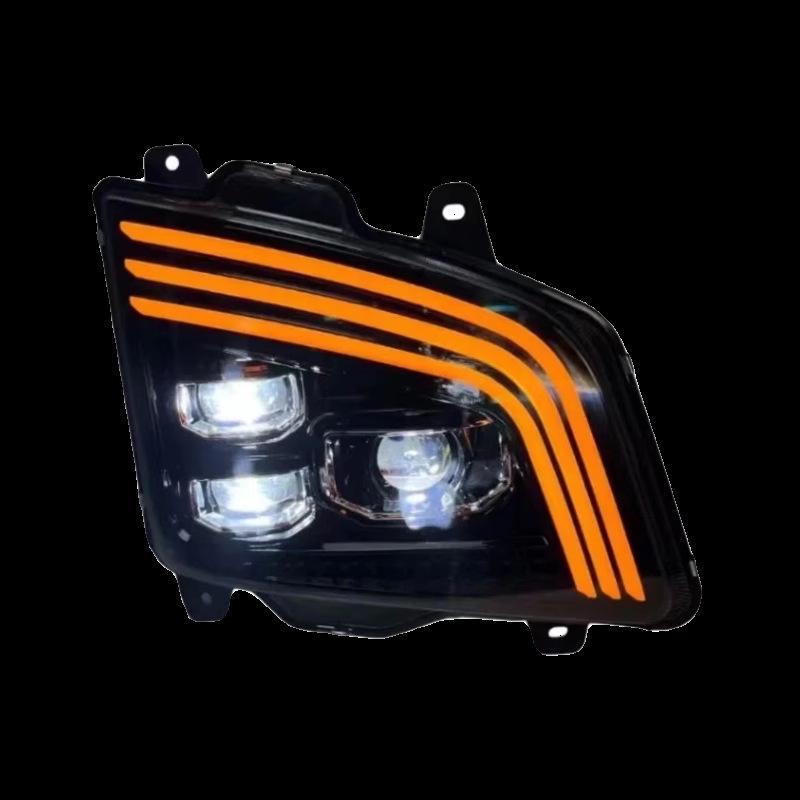 Jiefang JH6 Headlight Assembly: LED Ultra-Bright Laser, Three-Lens with Daytime Running Lights, Dual Low Beams.