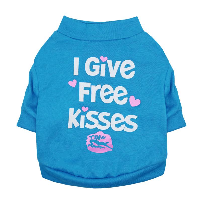 Summer Breathable Cotton Dog T-Shirts Lovely Pink With Funny Words Print Appropriate for Spring Autumn Available in XS XL Sizes