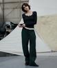 Debiweeo Warm-Up Woven String Pants Devi-B0092-Deep Green