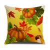 Harvest Series Cushion Cover Yellow Autumn Pumpkin Maple Leaf Pillow Cushion Cover Home Cushion Cover