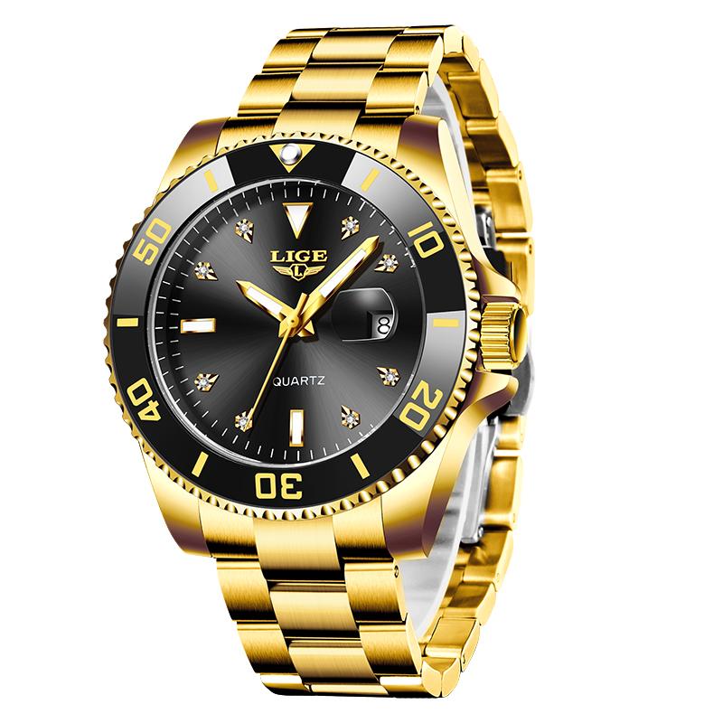 LIGE Neu Top Marke Luxus Männer Uhr Mode Lässig Wasserdicht Datum Uhr Quarz Uhren