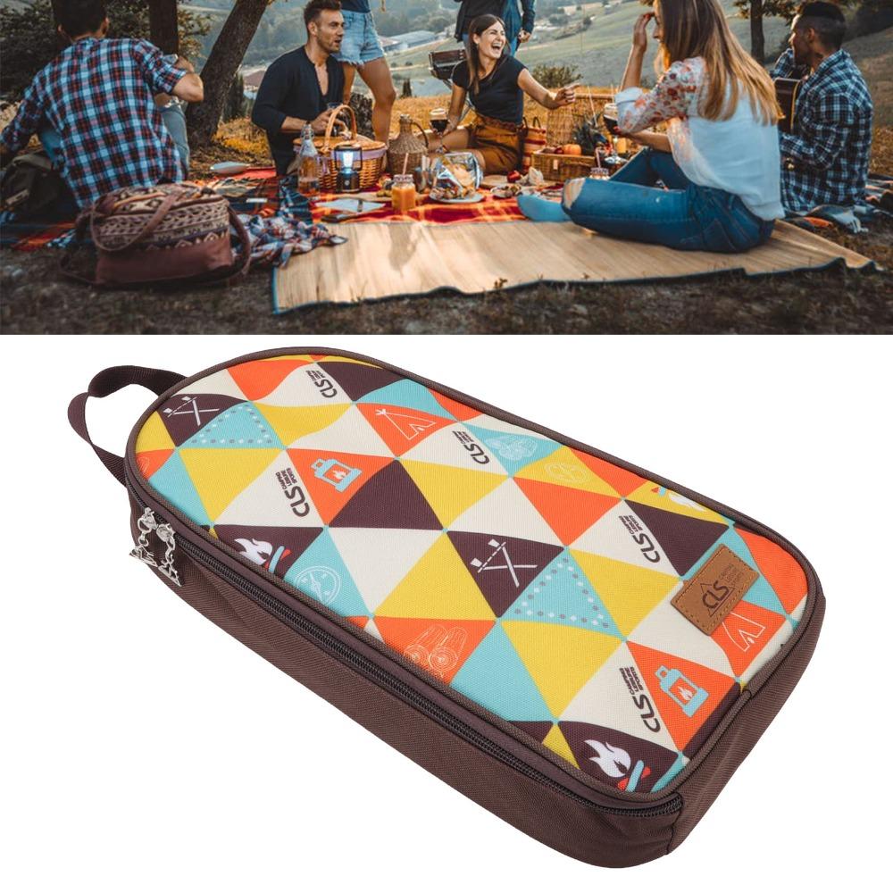 Large Capacity Cooking Utensils Organizer Pouch Portable Outdoor Cooking Utensils Bag Camping