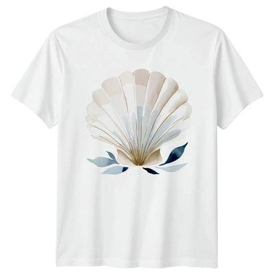 Seashell Ocean Nature Mens T-Shirt Womens Tee Watercolor Graphic