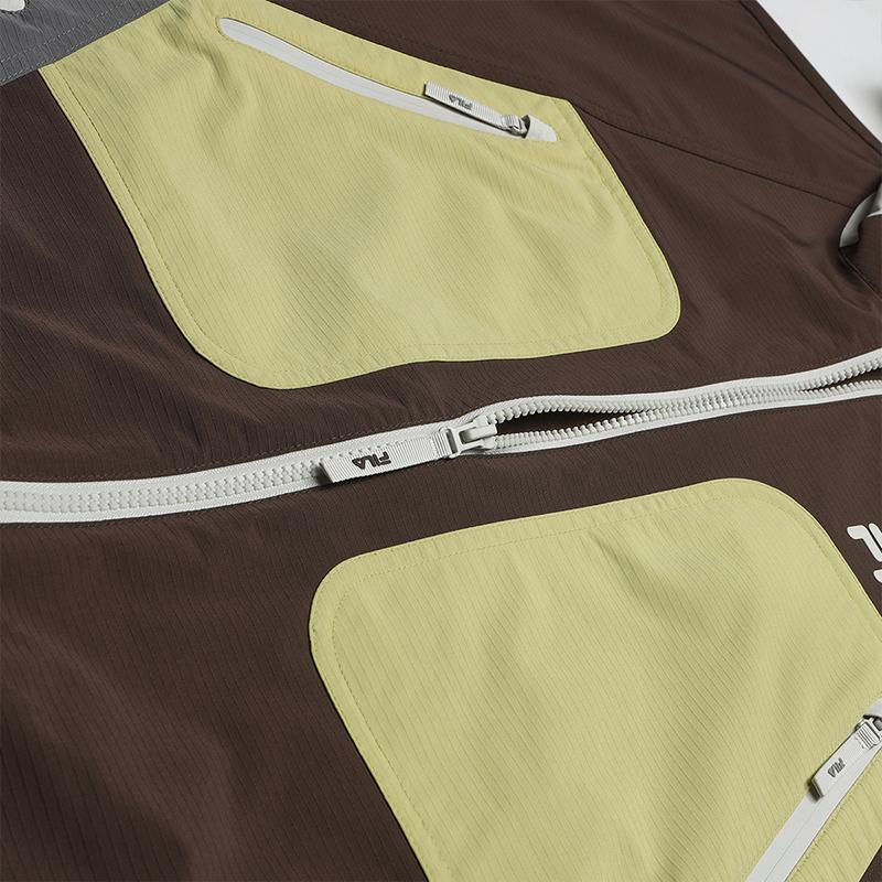 Fila Veste à capuche tissée originale mode rétro décontractée polyvalente confortable élégante pour hommes F11M539706F-BN