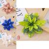 Christmas Floral Decorations With Plastic And Fabric Materials For Festive Tree Accents