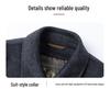 2025 Winter High-End Men's Wool Coat with Detachable Down Liner - Double-Sided Casual Jacket for Middle-Aged and Elderly