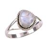 Natural Rainbow Moonstone Gemstone 925 Solid Silver Jewelry Ring Size 10 Y2c10