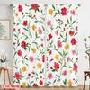 2pcs,2D plane printing Curtain Popular Colorful Floral Blooms 100% Polyester (without rod) Art Deco Festive Perfect for Living