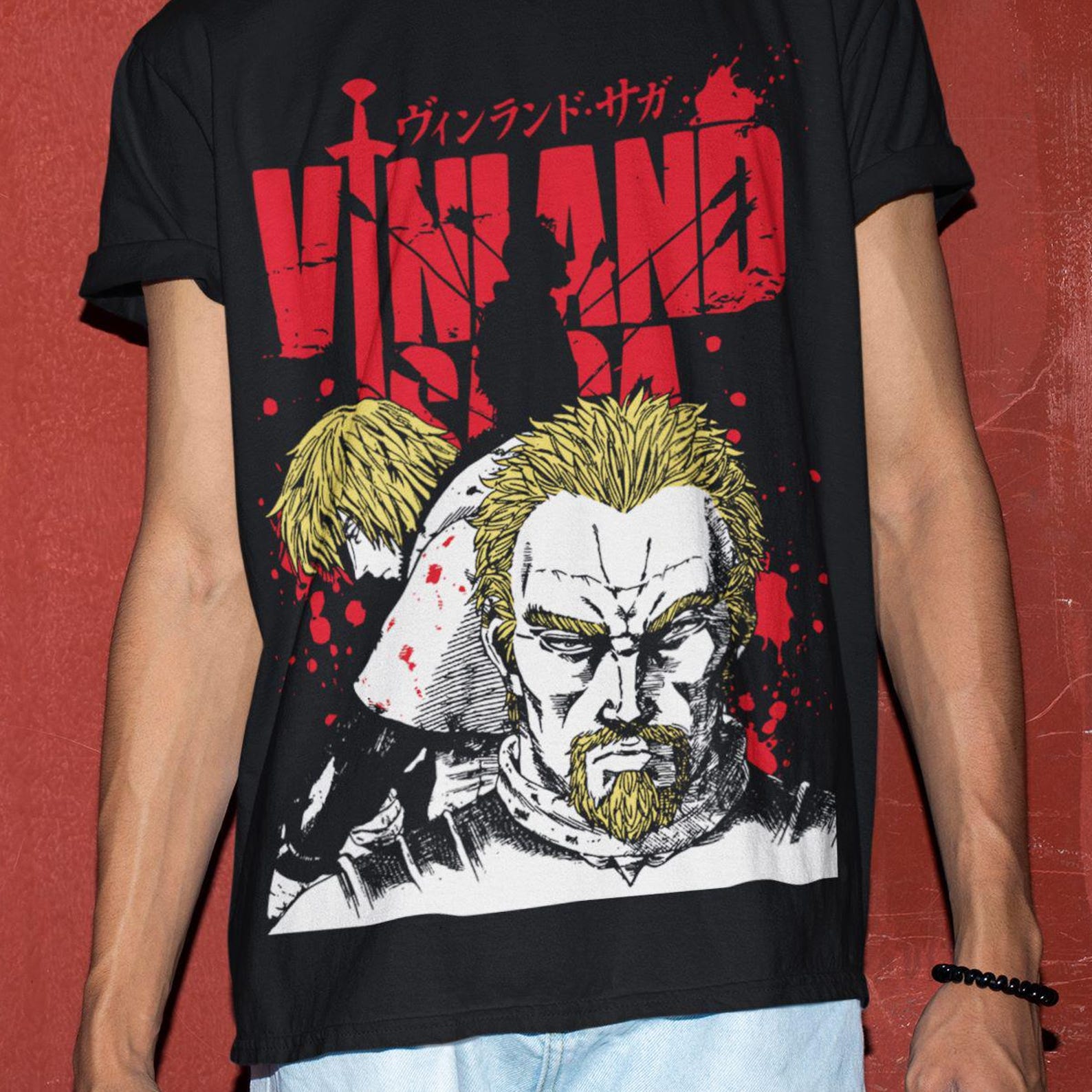 Unisex Thorfinn Son of Thors Anime T-Shirt, Manga Viking Saga Shirt XL
