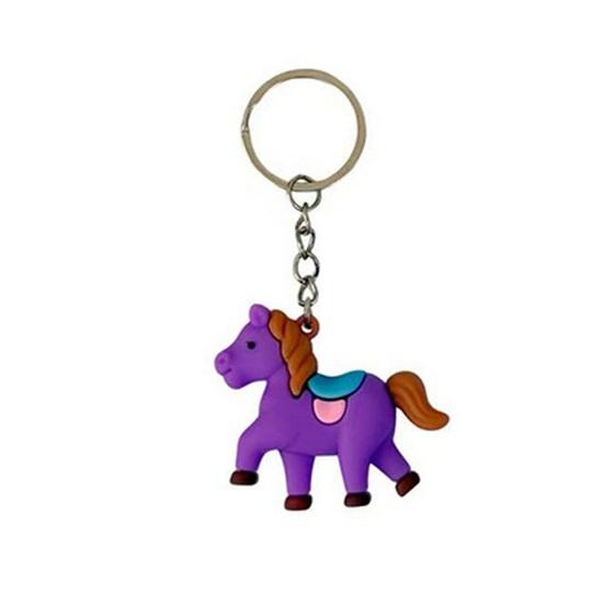 1/2Pcs Keychain Zodiac Horse Design Compact Mini Size Handmade Key Chain Bags Backpacks Wallets Cars Accessories