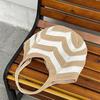 Women's Roomy Woven Net Backpack, Perfect for Summer Vacations, Casual Knitted Hollow-out Shoulder Bag KTB