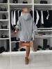 2024 Autumn/Winter Women's Long Sleeve Solid Color Hooded Loose Sweatshirt