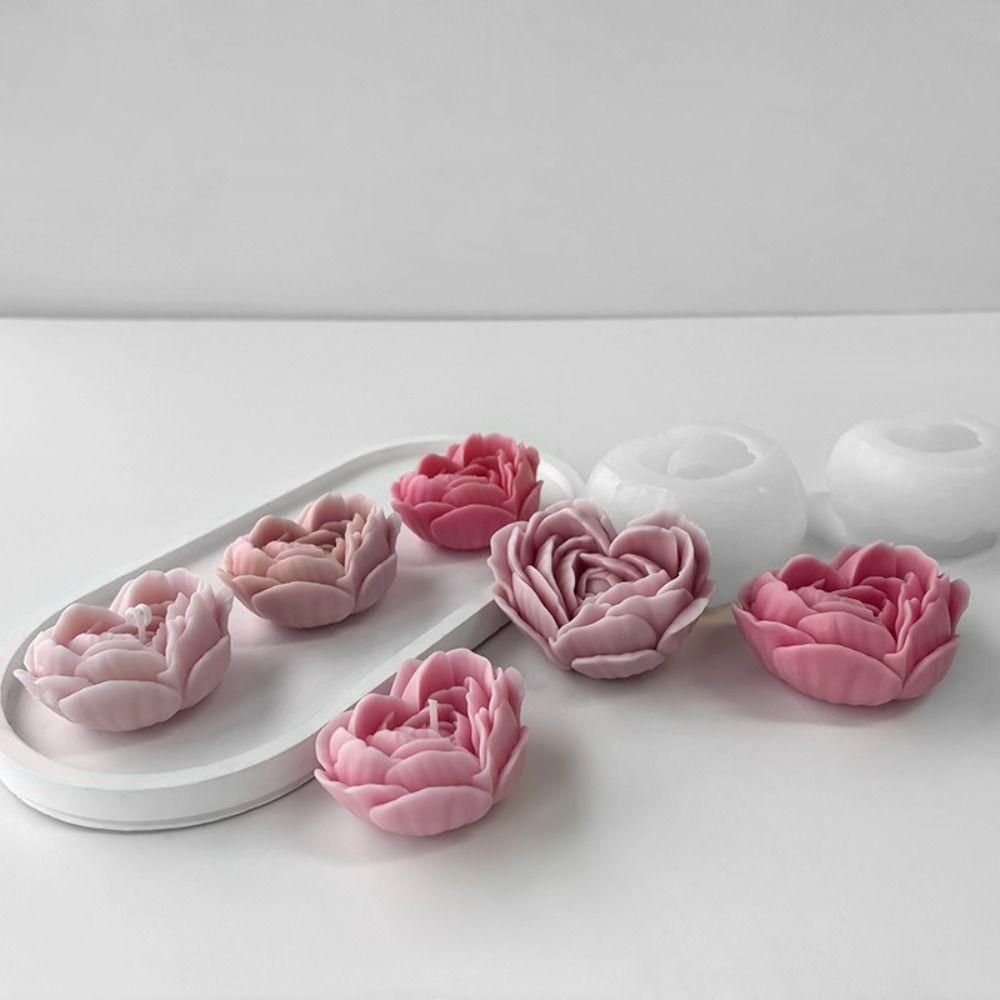 Handmade Love Flowers Mold Silicone Rose Resin Casting Mould Aromatherapy Candle