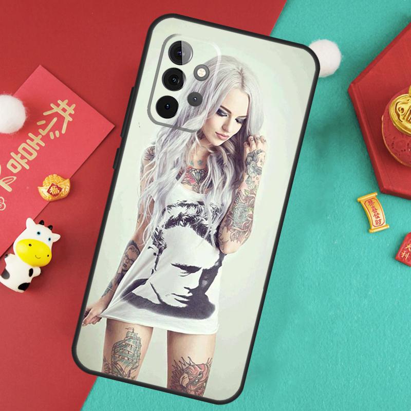 

Sexy Tattoo Girl Case For Samsung Galaxy A16 A17 A54 A34 A14 A15 A35 A55 A52 A12 A32 A13 A33 A53 A26 A36 A56 Samsung A33 5G