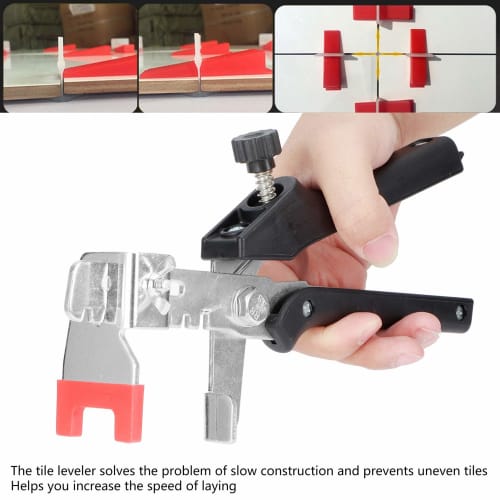 Tile Spacer Clips, Tile Leveling System, Reusable Wedges for Tile and Stone Installation, Floor/Wall Installation, Tile Thickness 3-12mm