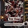 Personalized Wall Tapestry,Chainsaw Man Custom Printed Name, Fabric Wall Art For Indoor Room Backdrop