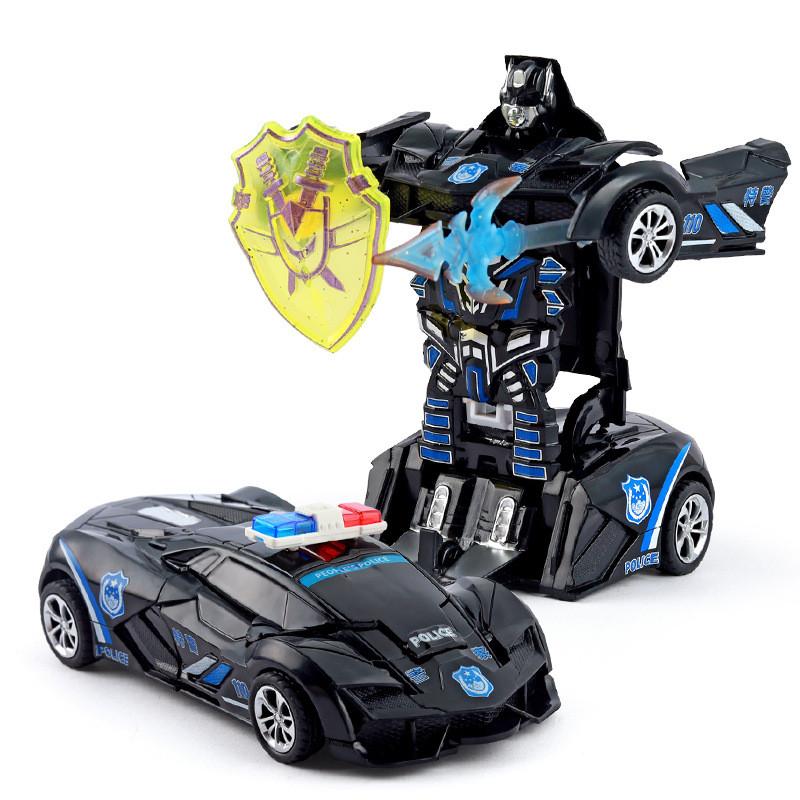 Childrens Onebutton Impact Transforming Toy Car With Inertia Function For Boys And Girls