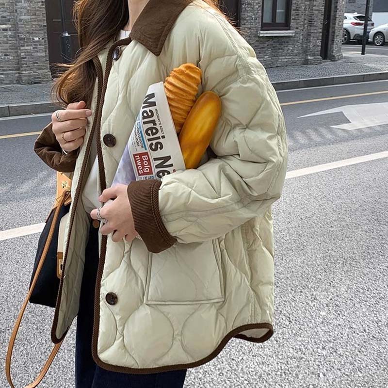 Coat for Women Thickened Winter Double Layer Windbreaker Oversize Casual Zipper Jacket