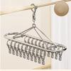 A Windproof And Non-Slip Balcony Clothes Drying Rack Designed to Save Space, Featuring 30 Clips, Suitable for Apartments And Terraces