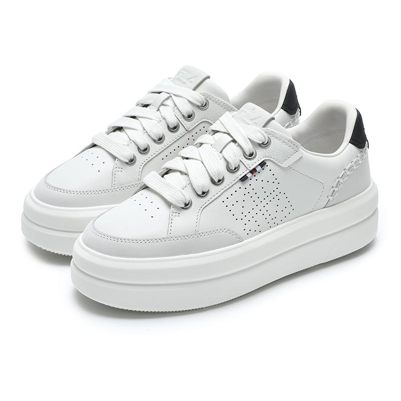 Fila Victoria Casual Versatile Fashion Thick Sole Height Increasing Low Top Sneakers Women Sneakers White F12W431205FBW