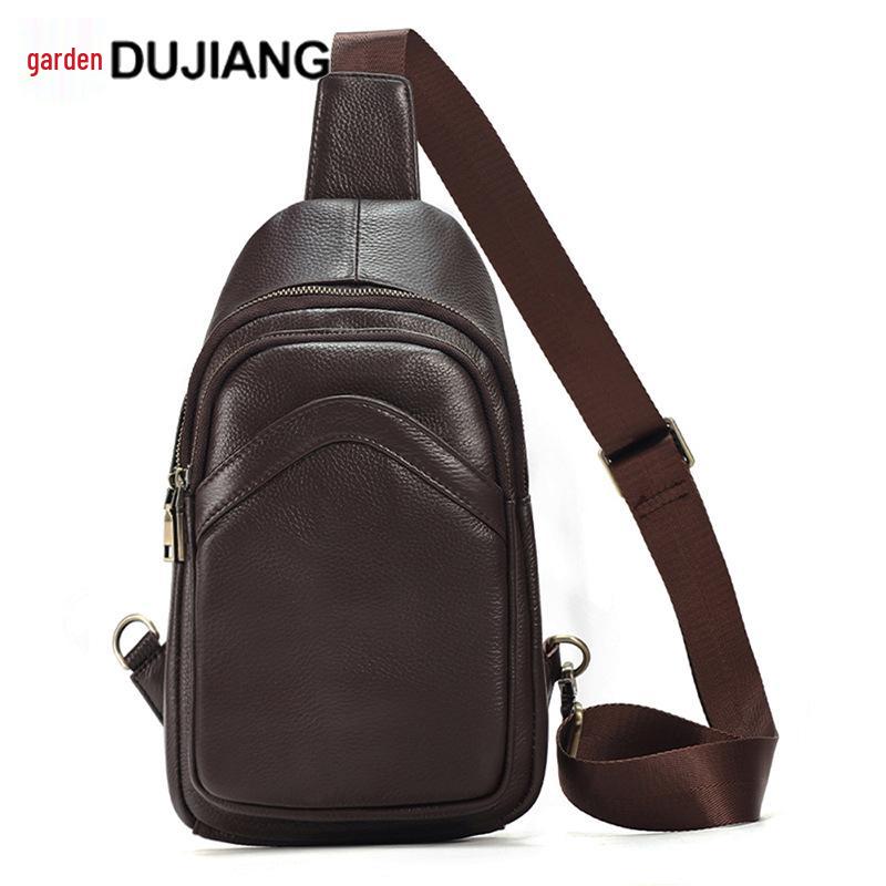 

DUJIANG Мужская ретро кожаная сумка через плечо - Большая вместимость, многофункциональная дорожная сумка на плечо