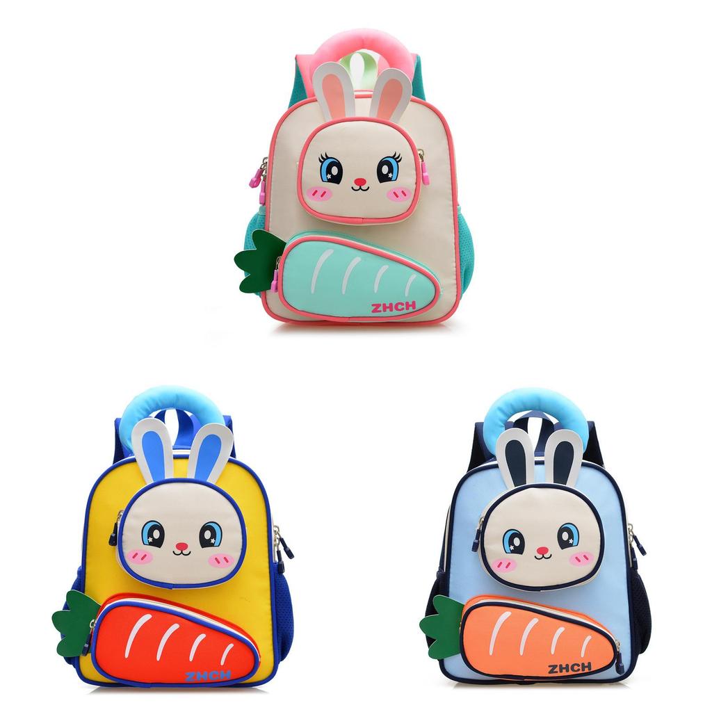 Baby Animal Pattern Childrens Nylon Backpack With Air Cushion Straps For School