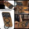 KEYSION Leather Flip Wallet Case for iPhone 15 16 17 Pro Max Air 16Plus 16e Cards Slots Magnetic 360 Ring Stand Phone Back Cover