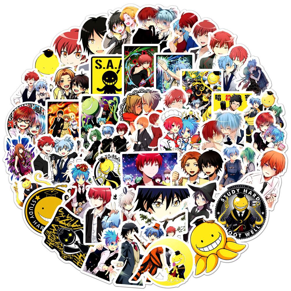10 30 50Pcs  Japanese Anime Assassination Classroom Graffiti Classic Stickers  Water Removable Trolley Boxdecal Home Decor