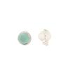 Aqua Chalcedony Gemstone 925 Solid Silver Jewelry Handmade Partywear Studs 0.53" EE-147-13