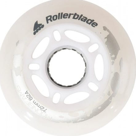 Rollerblade MOONBEAMS 72mm 82A Light Up Rollerblade Wheels 4pcs White