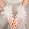 1 Pair New Flower Finger Hook Bridal Wedding Dress Gloves Classic Elegant Texture Bride Gloves Lace Lace Gloves Bridal Party