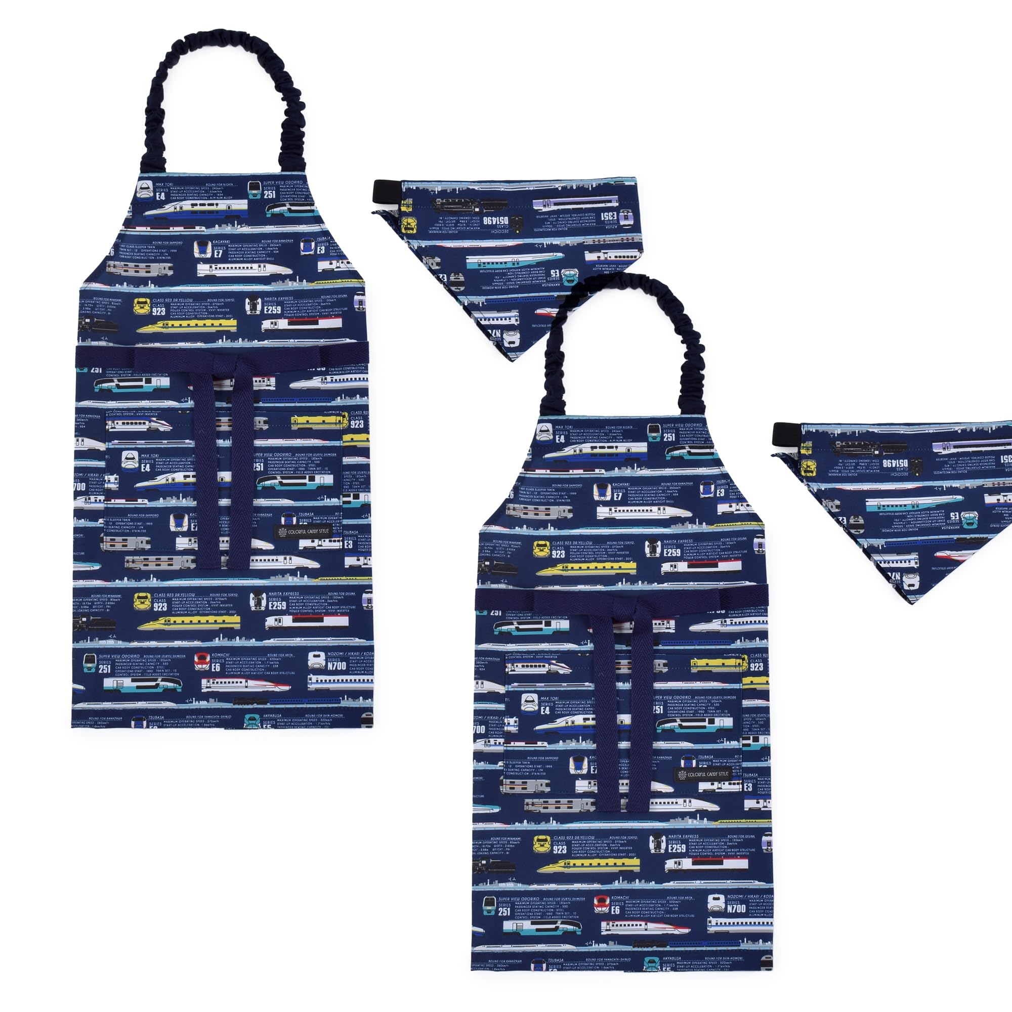 

ЯРКИЙ КОНФЕТНЫЙ СТИЛЬ Фартук no Отправляющийся Суперэкспресс от JR Набор из Для Бандана Дети Начальная школа Начальная школа N9001232 Детский