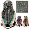Cashew Flower Pattern Women's Headscarf Silky Smooth Middle East Shawl Arabic Square Scarf Outdoor