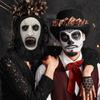 Comoda Maschera Facciale Teschio Realizzata in Tessuto di Poliestere per Feste in Costume Aggiunta di Personaggio a Tema
