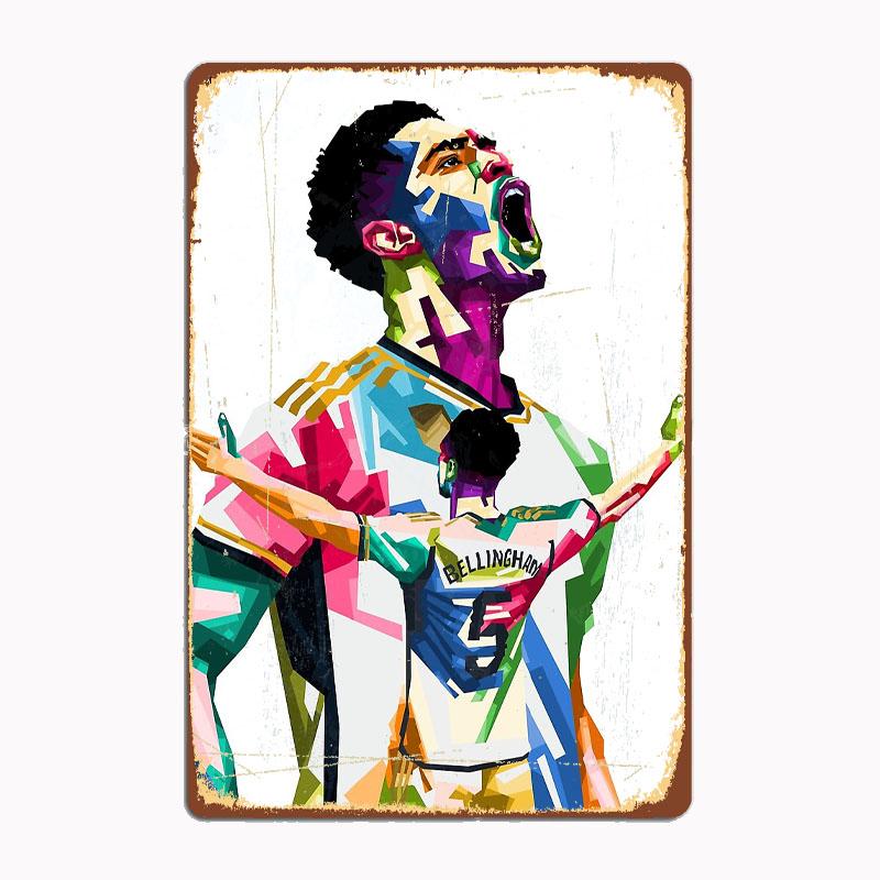 Jude Bellingham Football Sport Player Posters Metal Print Sign Poster Garage Room Cinema Living Custom Tin Vintage Home Decor