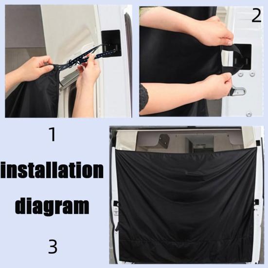 Yousheng Car Shower Curtain Rear Door Curtain for SUVs Trucks Vans Universal Oxford Sun Shield Privacy Divider Curtain