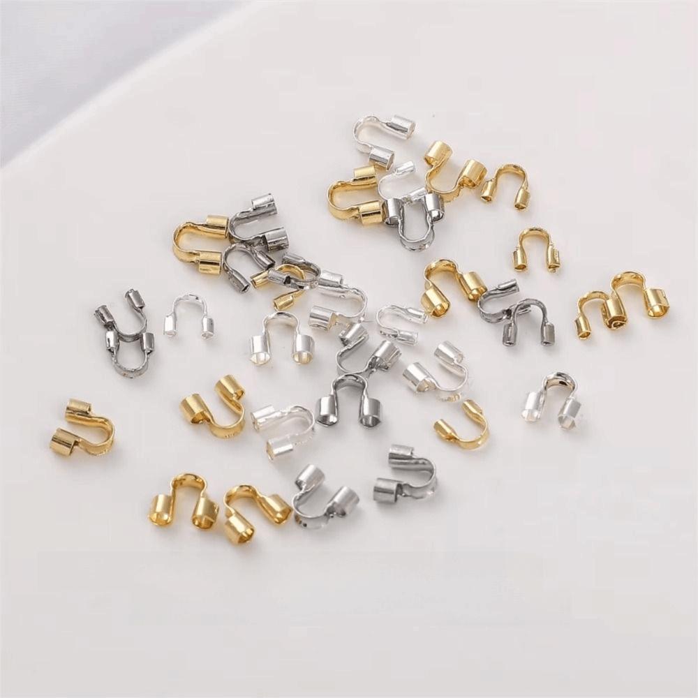 100Pcs U Shape Wire Guards for Jewelry Making Copper Connector for Jewelry DIY Accessories