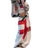 Maßgeschneiderte Unisex Streetwear Weiße Jeans mit weitem Bein und Kettenprint