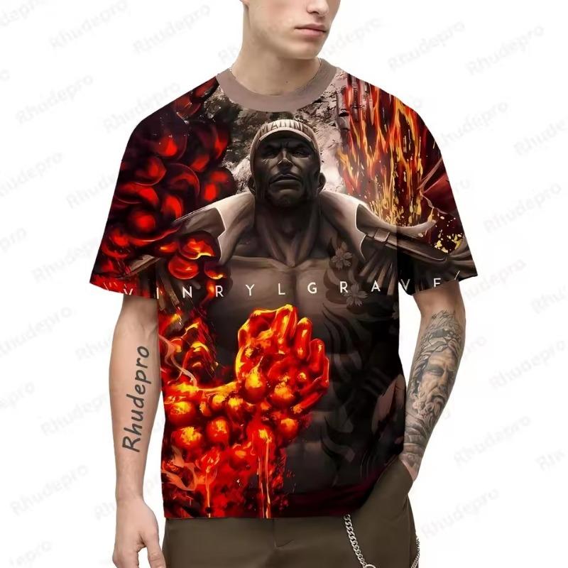 Letní Pánské Módní Tričko Módní Harajuku 3D Tištěné Kreslený Vzor Tričko Ležérní Pohodlný Top s Krátkým Rukávem