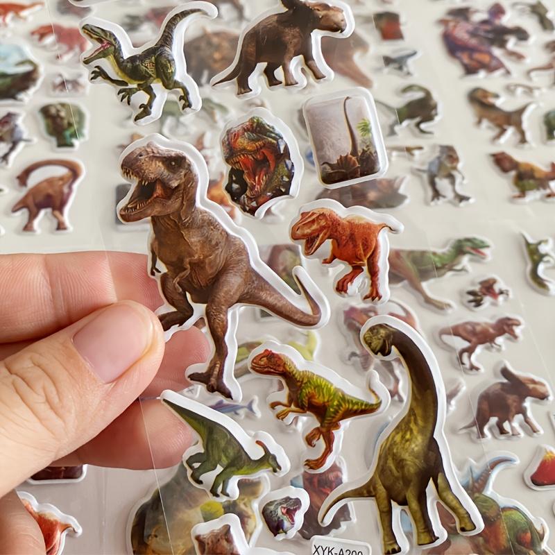 5/10pcs Realistic Dinosaur 3D Bubble Self-adhesive Stickers Tyrannosaurus Stickers Party Decoration, Home Decoration JXB