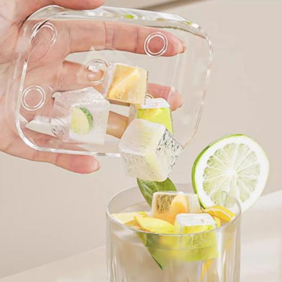 Silicone Ice Cube Tray with Lid Easy Release Mini Square Ice Mold for Freezer BPA-Free Stackable Ice Cube Maker Home Bar Essential
