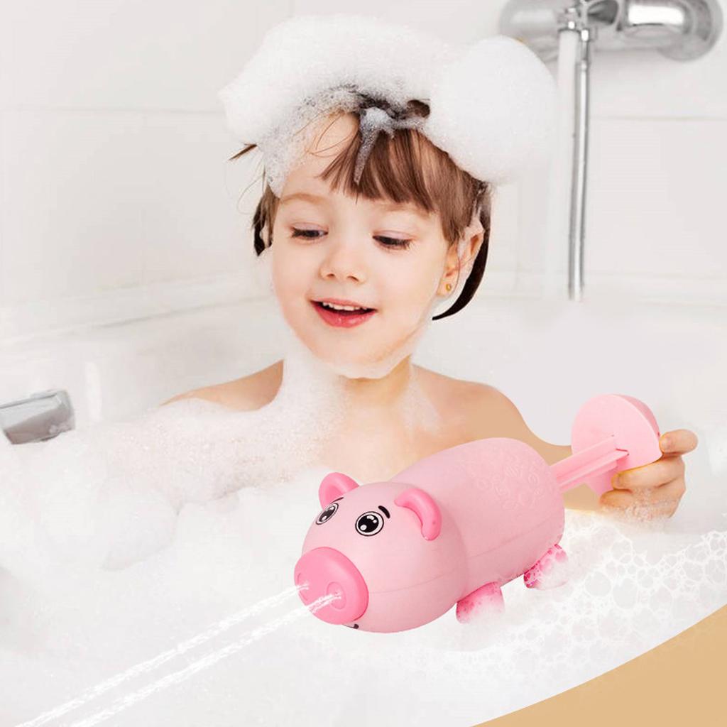 Children Water Fighting Toys Interactive Fun Cute Animal Pulling Type Summer Water Shooting Toys for Boys Girls Pink Piggy